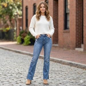 Judy Blue High Rise Slim Bootcut Jeans with Slit Hem - Size 7/28